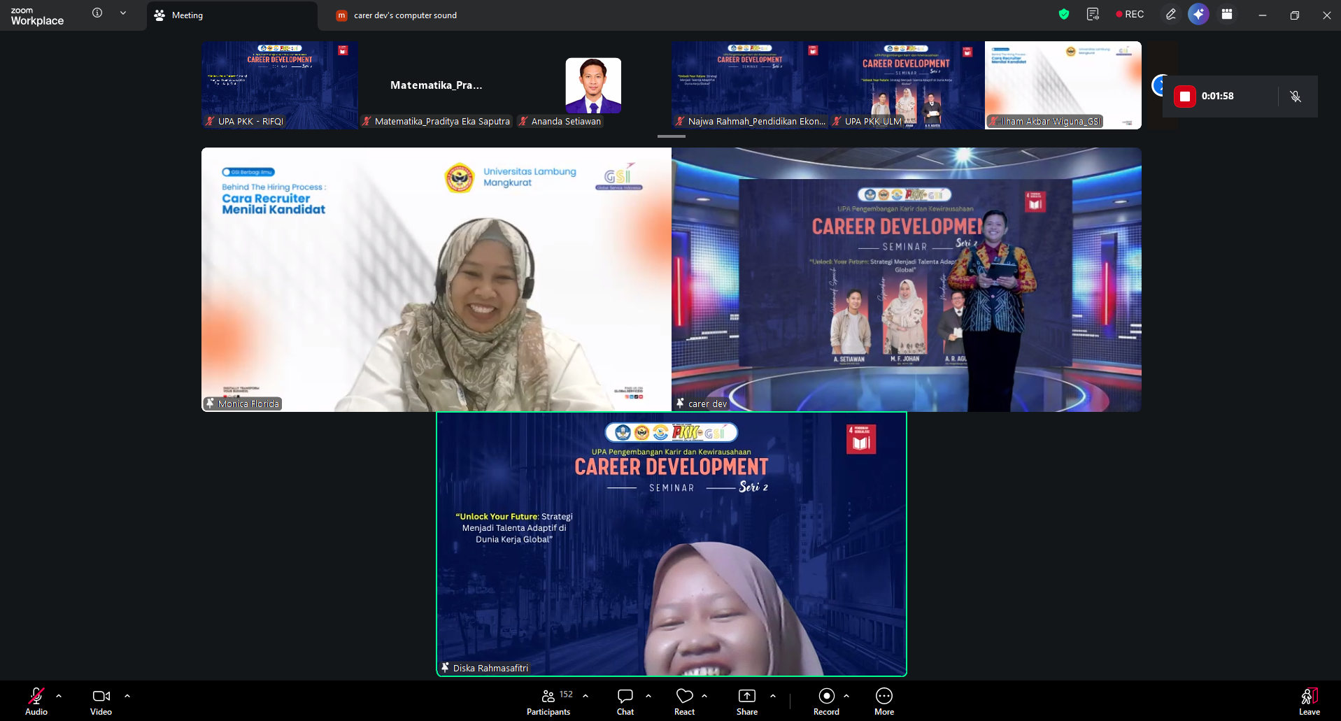 Sesi Diskusi bersama Mahasiswa